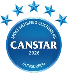 Canstar Most Satisfied Customers 2026 Sunscreen award